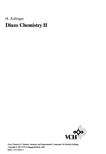 ﻿Diazo Chemistry II: ترکیبات آلیفاتیک، معدنی و آلی فلزی