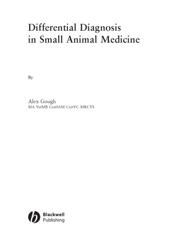 ﻿تشخیص افتراقی در طب حیوانات کوچک