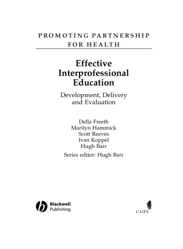 ﻿آموزش بین حرفه ای موثر: توسعه، ارائه و ارزیابی