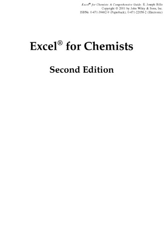 Excel® for Chemists: راهنمای جامع، نسخه دوم