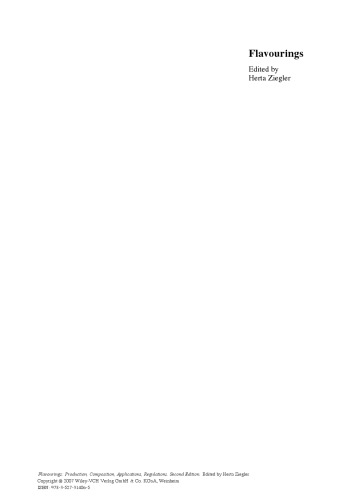 ﻿طعم دهنده ها: تولید، ترکیب، کاربردها، مقررات، ویرایش دوم