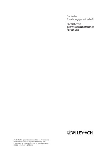 ﻿Fortschritte geowissenschaftlicher Forschung: Mitteilung 24