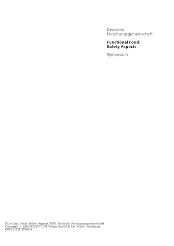 ﻿غذای کاربردی: جنبه های ایمنی: سمپوزیوم