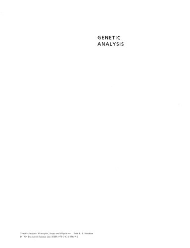 ﻿تجزیه و تحلیل ژنتیکی: اصول، دامنه و اهداف
