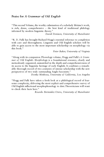 ﻿A Grammar of Old English: Morphology، جلد 2