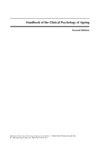 کتابچه راهنمای روانشناسی بالینی پیری