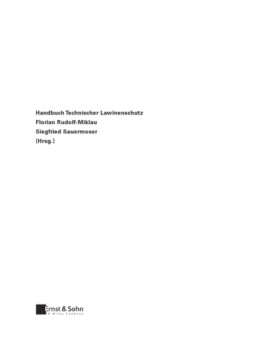﻿Handbuch Technischer Lawinenschutz