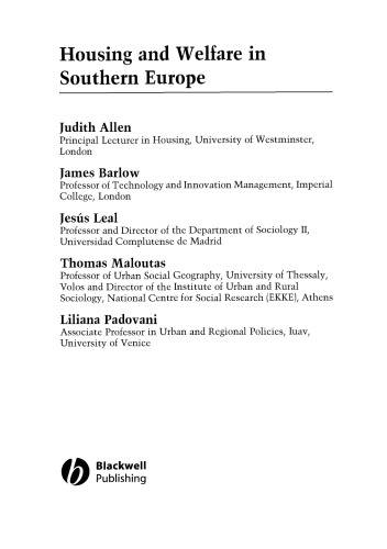 ﻿مسکن و رفاه در جنوب اروپا