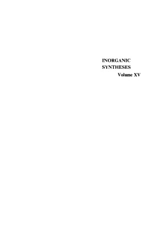 ﻿Inorganic Syntheses, Vol. 15