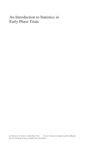 ﻿مقدمه ای بر آمار در آزمایشات فاز اولیه