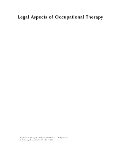 ﻿جنبه های حقوقی کاردرمانی، چاپ سوم