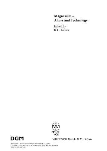 ﻿منیزیم - آلیاژها و فناوری
