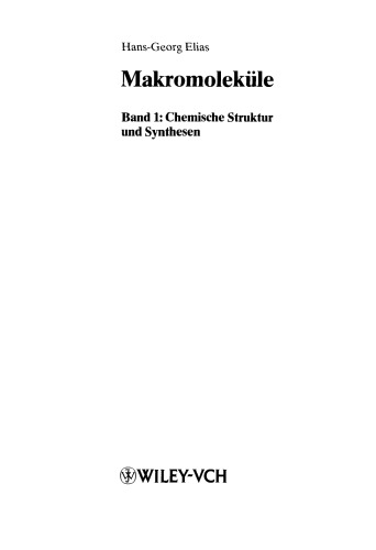 ﻿مجموعه Makromoleküle: مجموعه 4 جلدی، Sechste، vollständig überarbeitete Auflage