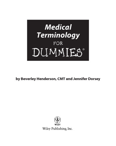 Medical Terminology for Dummies®