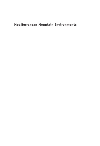 Mediterranean Mountain Environments