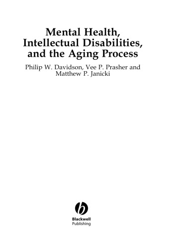 Mental Health, Intellectual Disabilities, and the Aging Process