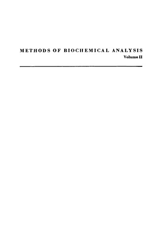 Methods of Biochemical Analysis, Volume 2