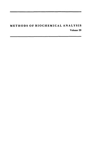Methods of Biochemical Analysis, Volume 29