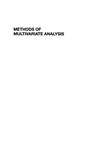 Methods of Multivariate Analysis, Third Edition