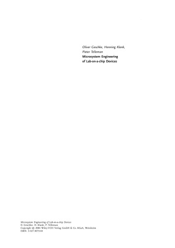 Microsystem Engineering of Lab-on-a-Chip Devices