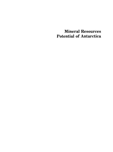 Mineral Resources Potential of Antarctica