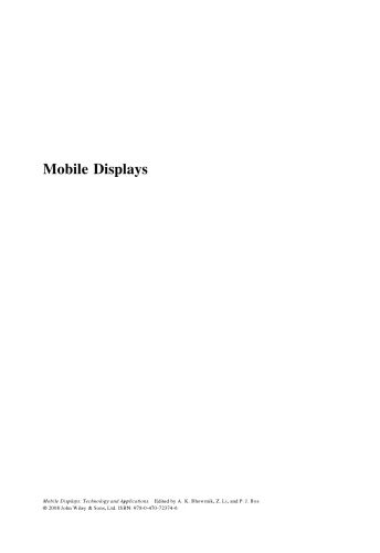 Mobile Displays: Technology and Applications