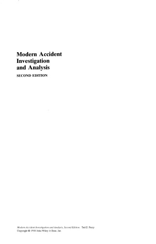 Modern Accident Investigation and Analysis, Second Edition
