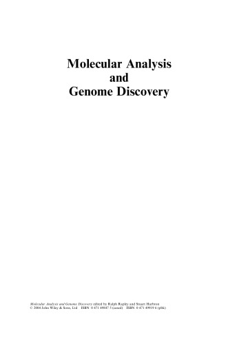 Molecular Analysis and Genome Discovery