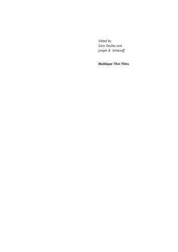 Multilayer Thin Films: Sequential Assembly of Nanocomposite Materials, Second Edition