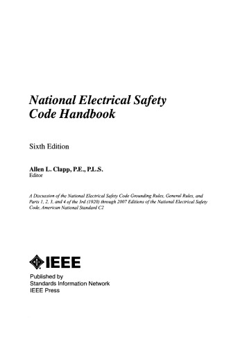 National Electrical Safety Code Handbook, Sixth Edition