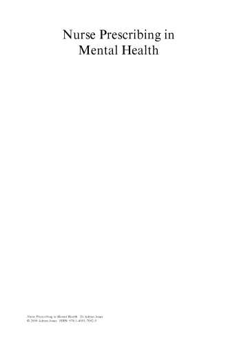 Nurse Prescribing in Mental Health