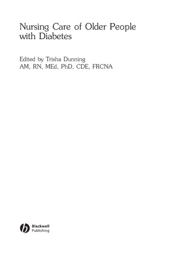 Nursing Care of Older People with Diabetes