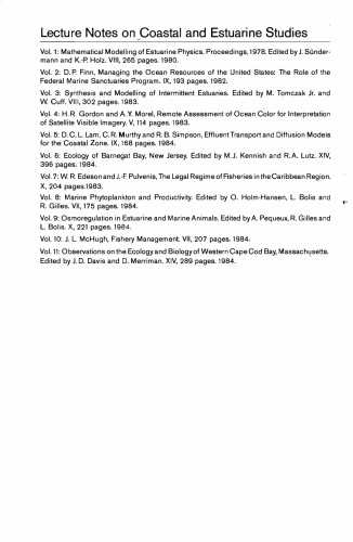 Observations on the Ecology and Biology of Western Cape Cod Bay, Massachusetts