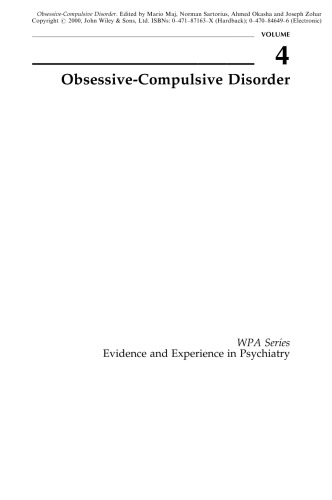 Obsessive-Compulsive Disorder, Volume 4