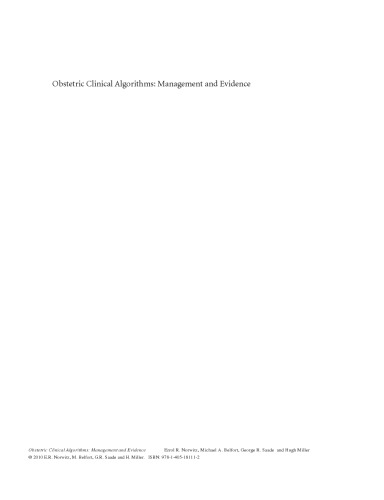 Obstetric Clinical Algorithms: Management and Evidence