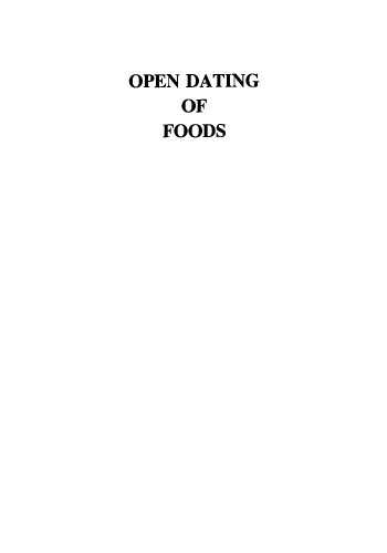 Open Dating of Foods