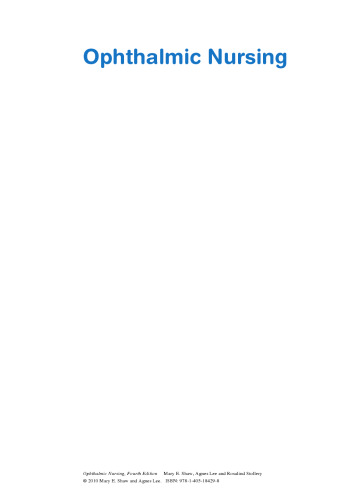 Ophthalmic Nursing, Fourth Edition