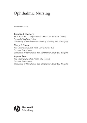 Ophthalmic Nursing, Third Edition
