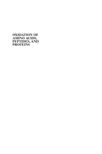 Oxidation of Amino Acids, Peptides, and Proteins: Kinetics and Mechanism