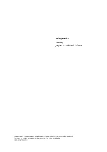 Pathogenomics: Genome Analysis of Pathogenic Microbes