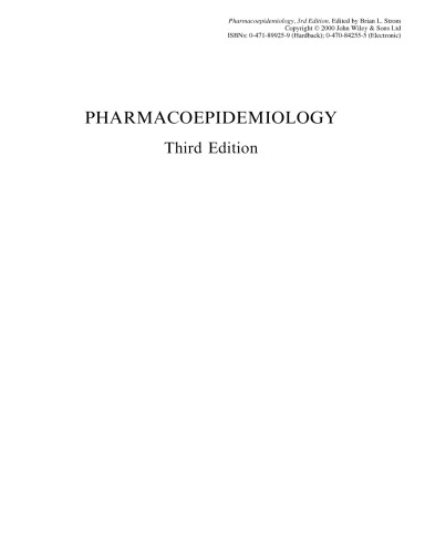 Pharmacoepidemiology, Third Edition