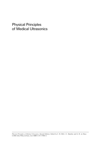 Physical Principles of Medical Ultrasonics, Second Edition