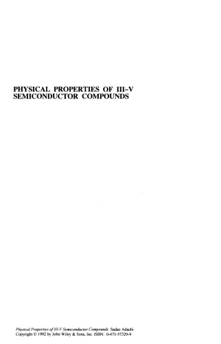 Physical Properties of III-V Semiconductor Compounds: InP, InAs, GaAs, GaP, InGaAs, and InGaAsP
