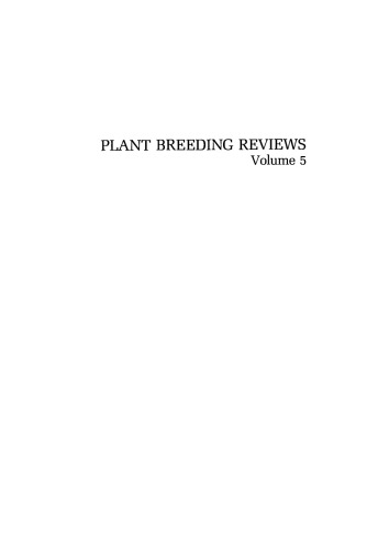 Plant Breeding Reviews, Volume 5