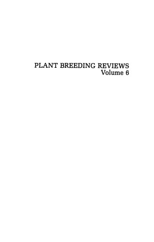 Plant Breeding Reviews, Volume 6