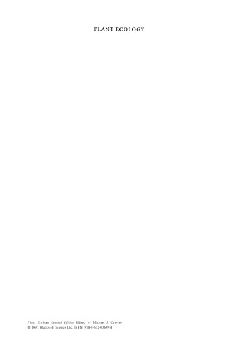 Plant Ecology, Second Edition