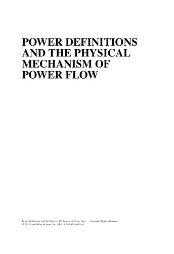 Power Definitions and the Physical Mechanism of Power Flow