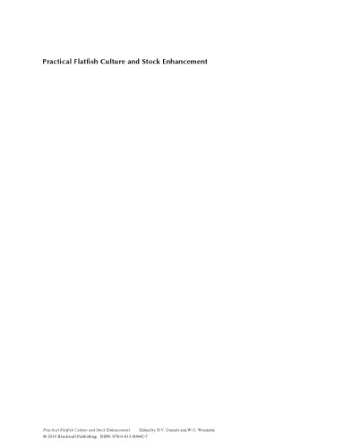 Practical Flatfish Culture and Stock Enhancement