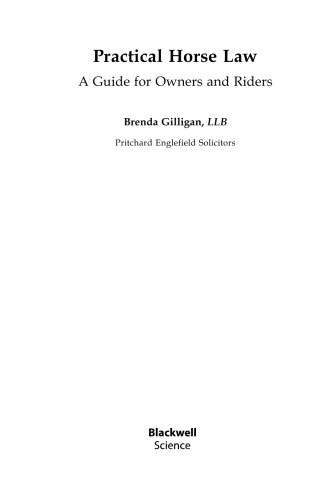 Practical Horse Law: A Guide for Owners and Riders
