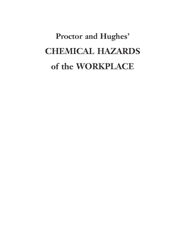 Proctor and Hughes' Chemical Hazards of the Workplace, Fifth Edition